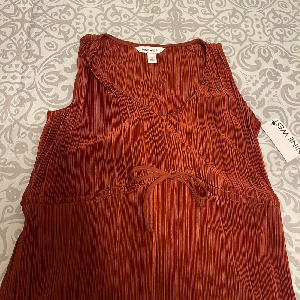 Nine West Rust Sleeveless Top